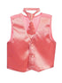 Tip Top Kids Little Boys Coral Three Button Satin Vest Tie 2 Pc Set 2-6 - SophiasStyle.com